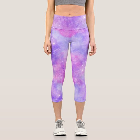 Painted Galaxy Series Design 15 Capri Leggings (Vorderseite)