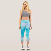 Painted Galaxy Series Design 8 Capri Leggings (Vorderseite)