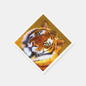 Painted Gazing Tiger Napkins Serviette (Ecke)
