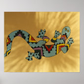 Painted gecko lizard on wall, Tucson, Arizona, Poster (Vorne)