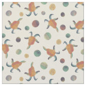 Painted Goats and Polka Dots on Cream Patterned Stoff (Nahaufnahme)