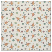 Painted Goats and Polka Dots on Cream Patterned Stoff (Muster)