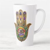 Painted Gold Hamsa Amethyst Ruby Third Eye Milchtasse (Rechts)