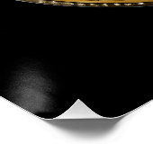 Painted Gold Hamsa Amethyst Ruby Third Eye Poster (Ecke)