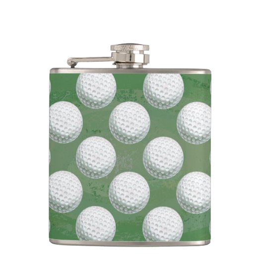 Painted Golf Ball Muster Flachmann (Vorderseite)
