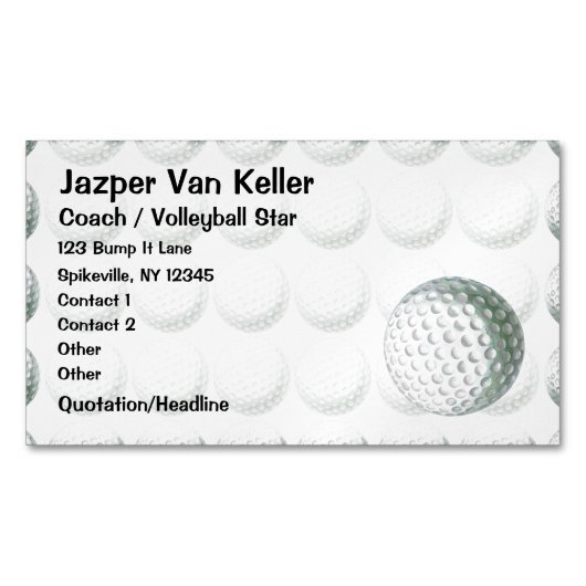 Painted Golf Ball Muster Magnetische Visitenkarte (Vorderseite)