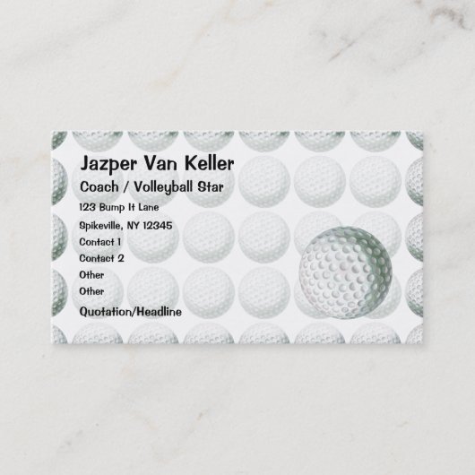 Painted Golf Ball Muster Visitenkarte (Vorderseite)