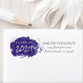 Painted Grad Wird Purple Graduation Return Address (Insitu)