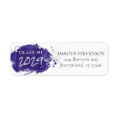 Painted Grad Wird Purple Graduation Return Address (Vorne)