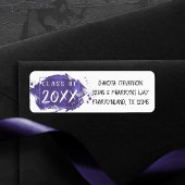 Painted Grad Wird Purple Graduation Return Address