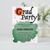 Painted Graduation Party Begleitkarte (Stehend Vorderseite)