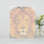 Painted Green Mit Augen Lion Stationery (Stehend Vorderseite)