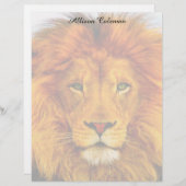 Painted Green Mit Augen Lion Stationery (Vorne/Hinten)
