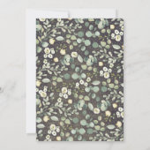 Painted Greenery Rustic Country Baby Dusche Einladung (Rückseite)