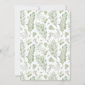 Painted Greenery Terrarium Kinderdusche Einladung (Rückseite)