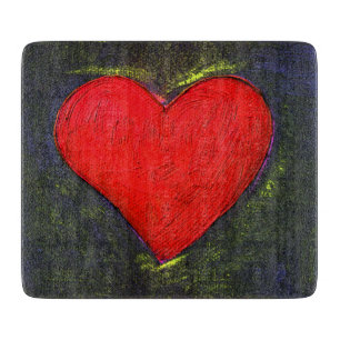 Painted Heart Cutting Board Schneidebrett