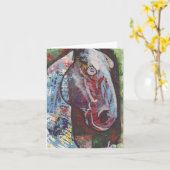 Painted Horse Note Card Karte (Gelbe Blume)