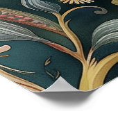 Painted Horses Floral Poster (Ecke)