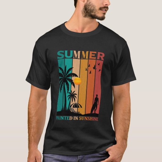 Painted in Sunshine Retro Summer Tee (Vorderseite)