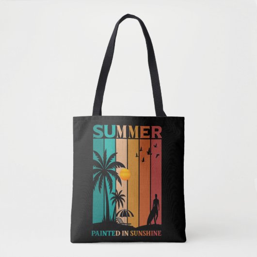 Painted in Sunshine Retro Summer Tee Tasche (Vorderseite)