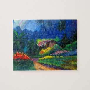 Painted Island Shack Jigsaw Puzzle