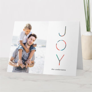 Painted Joy Holiday Foto Greeting card Karte
