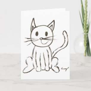 Painted Kitty Customizable Grußkarte Karte