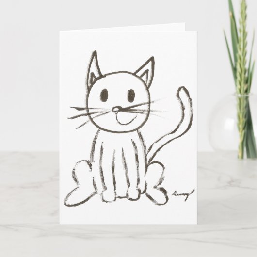Painted Kitty Customizable Grußkarte Karte (Vorderseite)
