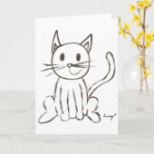 Painted Kitty Customizable Grußkarte Karte (Gelbe Blume)
