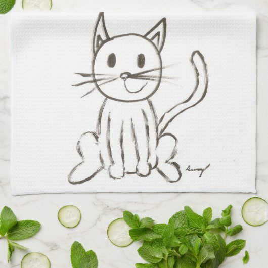Painted Kitty Kitchtuch Küchentuch (Gefaltet)