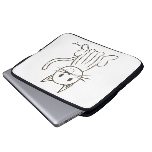 Painted Kitty Laptop Bag Laptopschutzhülle (Vorne Knopf)