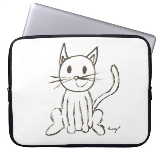 Painted Kitty Laptop Bag Laptopschutzhülle (Vorderseite)