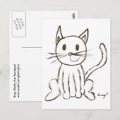 Painted Kitty Postcard Postkarte (Vorne/Hinten)