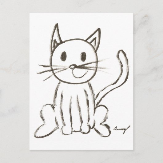 Painted Kitty Postcard Postkarte (Vorderseite)