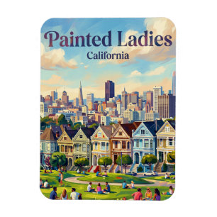 Painted Ladies am Alamo Square Kalifornien Magnet