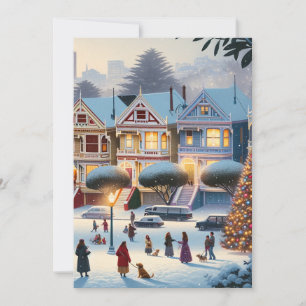 Painted Ladies Weihnachtszauber San Francisco Einladung