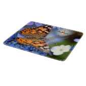 Painted Lady butterfly Glass chopping board Schneidebrett (Ecke)