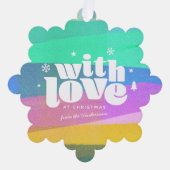 Painted Layers Christmas Paper Ornament Card (Vorderseite)