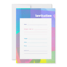 Painted Layers flache Einladungskarte