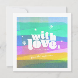 Painted Layers Liebe bei Christmas Flat Card Feiertagskarte