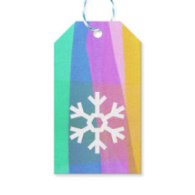 Painted Layers Snowflake Gift Tag