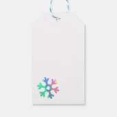 Painted Layers Snowflake Gift Tag Geschenkanhänger (Rückseite)