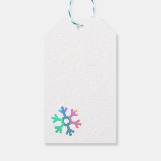 Painted Layers Snowflake Gift Tag Geschenkanhänger (Rückseite)