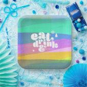 Painted Layers Weihnachtspapier Pappteller (Party)