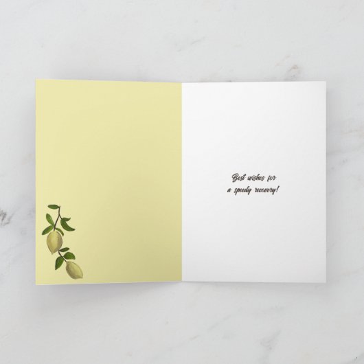 Painted Lemons Get Well Soon Karte (Innenseite)