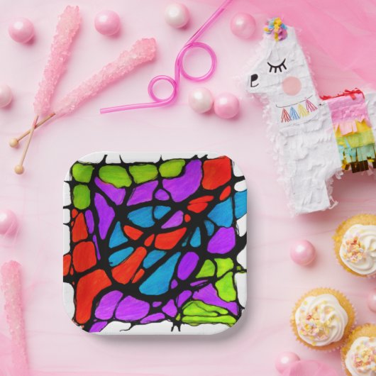 Painted light pappteller (Party)