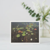 Painted Lilipads Postcard Grüße Postkarte (Stehend Vorderseite)