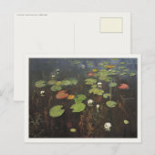 Painted Lilipads Postcard Grüße Postkarte (Vorne/Hinten)