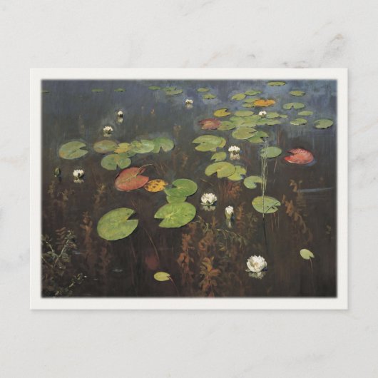 Painted Lilipads Postcard Grüße Postkarte (Vorderseite)