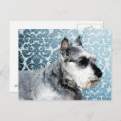 Painted Miniature Schnauzer Postkarte (Vorne/Hinten)
